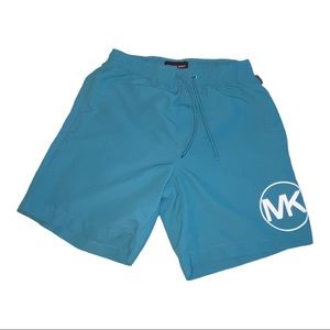 Michael Kors blue lagoon mens swim trunks sz sm